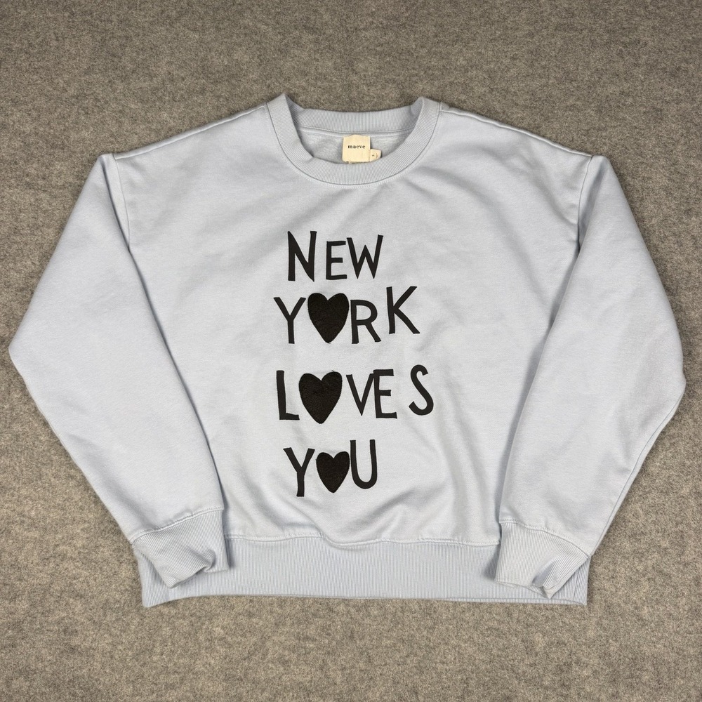 Anthropologie Maeve Rebecca Mayfield New York Loves You Sweatshirt Size Small